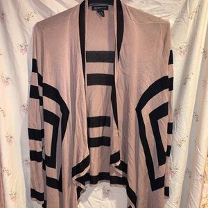 Black and beige striped cardigan